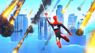 Surviving NATURAL DISASTERS as SPIDER MAN in GTA 5!