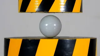 HYDRAULIC PRESS AGAINST THE HARDEST BALL