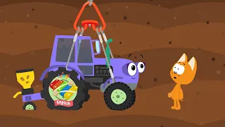 Tractor works the fields  - Meow meow Kitty  -  Songs for child