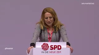 Sozialstaat der Zukunft: Daniela Harsch  auf dem SPD-Parteitag am 07.12.19