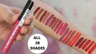 Lakme Forever Matte Liquid Lip Colour Swatches All 20 Shades Swatches, Review & Wear Test