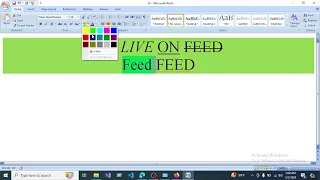 home menu of ms word practise