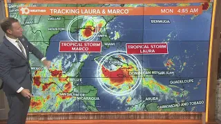 Tracking the Tropics: Tropical Storm Marco continues to weaken, while Tropical Storm Laura expected