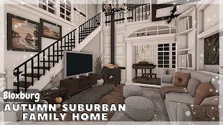 BLOXBURG: Autumn Suburban Family Home Speedbuild (interior + full tour) Roblox House Build