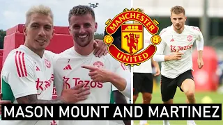 Mason Mount And Lisandro Martinez In Man United Training Today | Man Utd News