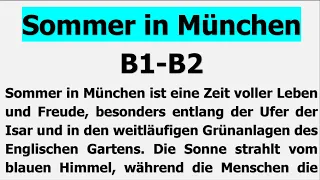 Sommer in München - Isar und Englischer Garten - Erzählung B1-B2