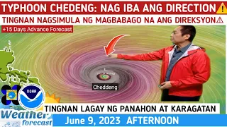 TYPHOON CHEDENG: NAG-IBA ANG DIRECTION⚠️LANDFALL? TINGNAN⚠️ WEATHER UPDATE TODAY JUNE 9, 2023pm