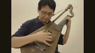 The last rose of summer on Harp-lute (Taro Takeuchi)/ 夏の最後の薔薇
