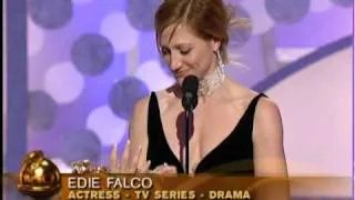 Edie Falco Wins Best Actress TV Series Drama - Golden Globes 2003