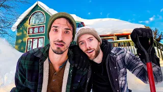 The Cabin is Buried in Snow