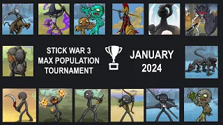 Stick War 3 Beta Units Tournament (Max Population) - January 2024 [Just For Fun]