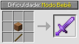 Você NÃO CONSEGUE MORRER neste MODO BEBÊ do minecraft... (Zerando do jeito mais fácil)