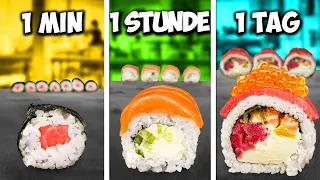 Der 1 Minute vs. 1 Stunde vs. 1 Tag Sushi Rollen von VANZAI KOCHEN