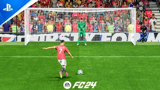 Manchester United vs PSG | Ronaldo vs Messi | UCL FINAL | FC 24 Penalty Shootout - PS5 Gameplay