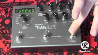 Strymon Timeline delay guitar pedal demo with R9 Les Paul & Dr Z M12 amp