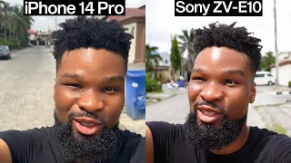 Sony ZV-E10 vs iPhone 14 Pro -  Outdoor Video Quality Comparison (Practical Vlog Test)