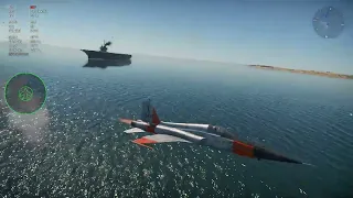 WarThunder Landing on aircraft carrier with  F-5A end like....