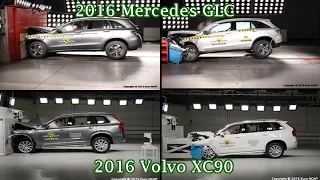 2016 Volvo XC90 VS Mercedes Benz GLC - Crash Test