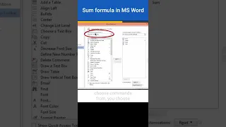 Sum formula in MS Word