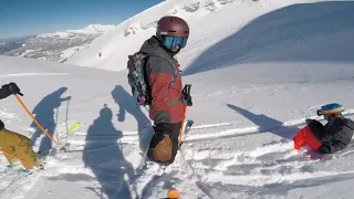 Ski freeride La Clusaz avec Edgar Cheylus, Jean Tonnelier et Astrid Cheylus