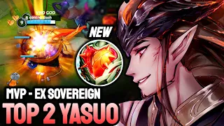 WILD RIFT YASUO - TOP 2 YASUO GAMEPLAY - EX SOVEREIGN RANKED