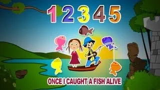 One, Two, Three, Four, Five, Once I Caught A Fish Alive | Nursery Rhymes With Lyrics For Kids