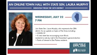 Virtual Town Hall with State Senator Laura Murphy