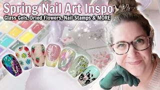 🌼 Spring Nail Art Ideas You Need to Try! | Nail Stamping, Dried Florals, Textured Chrome & MORE! 🎨