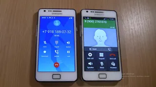 Incoming & Outgoing call at the Same Time 2 White Samsung Galaxy S2