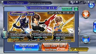 [DFFOO 1st Anniversary] Anniversary Draw (Dark Knight Cecil, Squall, Bartz)