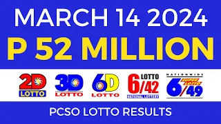 Lotto Result March 14 2024 PCSO