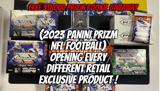 2023 Panini Prizm NFL Football - Opening every different exclusive retail box! (Unboxing and Review)