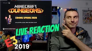 Minecraft Dungeons LIVE Reaction | Microsift @ E3 2019