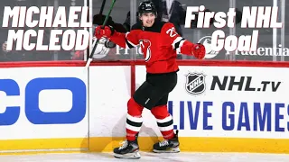 Michael McLeod #20 (New Jersey Devils) first NHL goal Jan 26, 2021