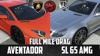 Forza 5 - Full Mile Drag - Lamborghini Aventador vs Mercedes SL 65 Amg
