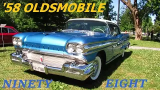 7 9 22 GLORIOUS '58 OLDSMOBILE NINETY EIGHT SEEN AT CHAMBLY QC CONCOURS D'ELEGANCE