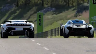 Bugatti Centodieci vs McLaren P1 at Highlands