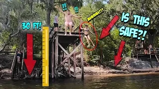 EXTREME 30 FT JUMP INTO DEEP DARK WATERS!!