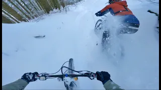 Deep Snow + Spikes Tires = Endless fun with friends