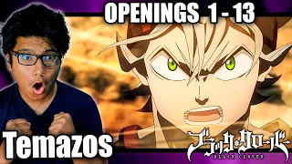 LOS MEJORES OPENINGS DEL ANIME 🔥 | Black Clover OPENINGS 1-13 REACCIÓN