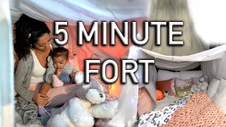 Stuck at Home? Epic 5 Minute Glam Fort - FUN TUTORIAL | ARIBA PERVAIZ