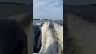 Yamarin 64 dc speeding up from 0-42 knots with Yamaha F150