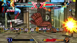 Ultimate Marvel vs. Capcom 3: Akuma, Ghost Rider, Vergil, Doctor Strange Gameplay (PS3, Xbox 360)