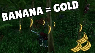 New World - How To Make Gold From Logging Banana Trees!