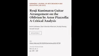 Ryuji Kunimatsu Guitar Arrangement on the Oblivion by Astor  Piazzolla: A Critical An... | RTCL.TV