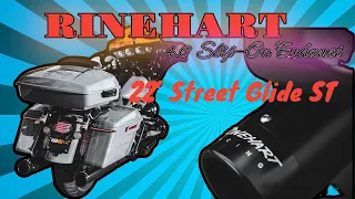 Rinehart Racing 4" Slip-On Mufflers Black exhaust sound check on a 2022 Street Glide ST