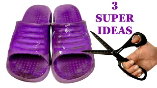 WHY I DIDN'T KNOW THIS EARLIER? RECYCLING OLD FLIP-FLOPS AND SLIPPERS! DIY!