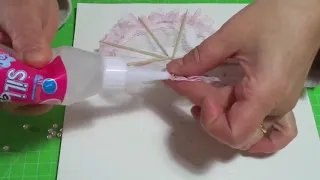 DIY:  Parasol Shabby Chic Miniature 1:12 scale Tutorial Ombrello