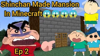 Kasukabe Defense Group Makes House In Minecraft😱😱😱😱😱 (Shinchan builts Mansion)