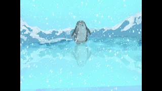 Happy Penguin in the Snow | animation in Procreate